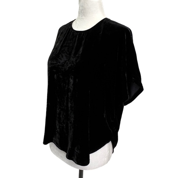 MADEWELL Black Velvet Flutter Sleeve Top Size S - Picture 6 of 9